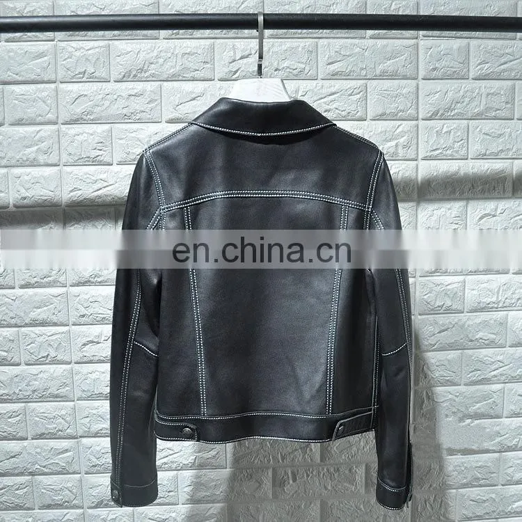 Fashionable Wholesale Women Real Leather Jacket for Ladies Cheap Leather Jackets