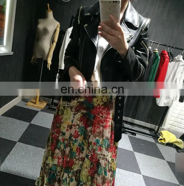 High Fashion Real Leather Jacket Woman Cheap Short Leather Spring Jackets Women