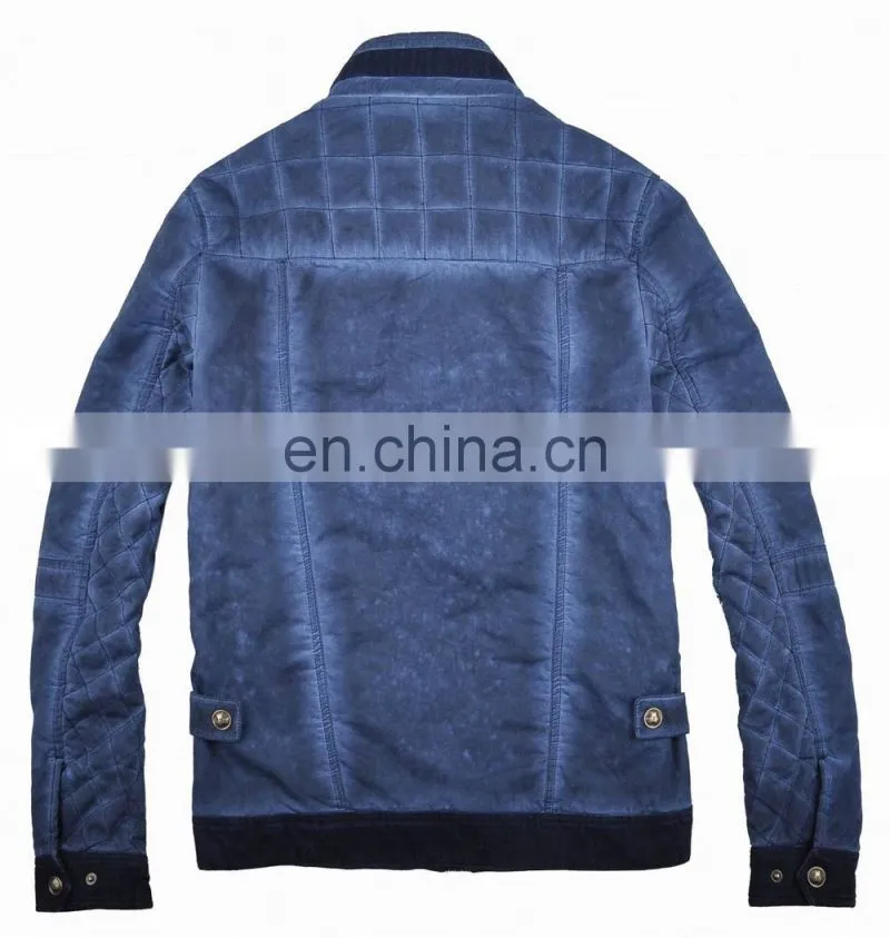 Latest Mens Thick Padded Cotton Fashion Autumn/Winter Coat 2015