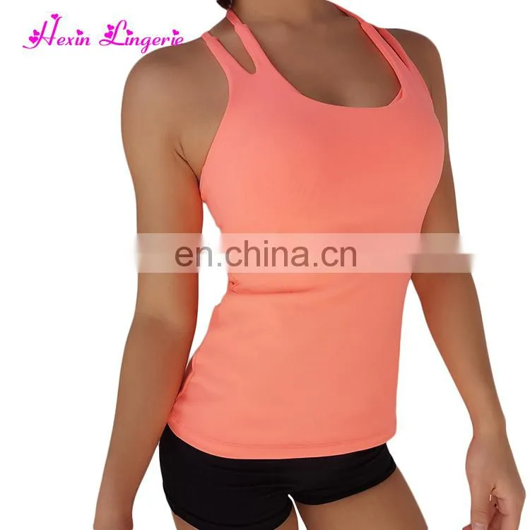 No Moq Wholesale Women Running White Backless Gym Tank Top Blank
