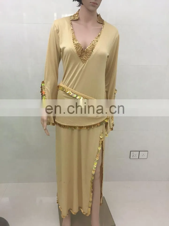 Glittery long Islamic dubai arabic saidi muslim gown robe dress clothing GT-1064