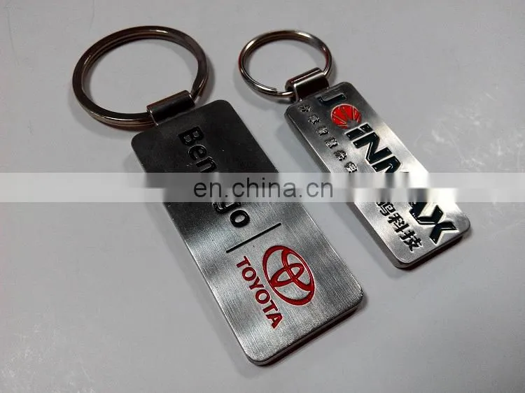Custom double side mental key chain zinc alloy car key chain