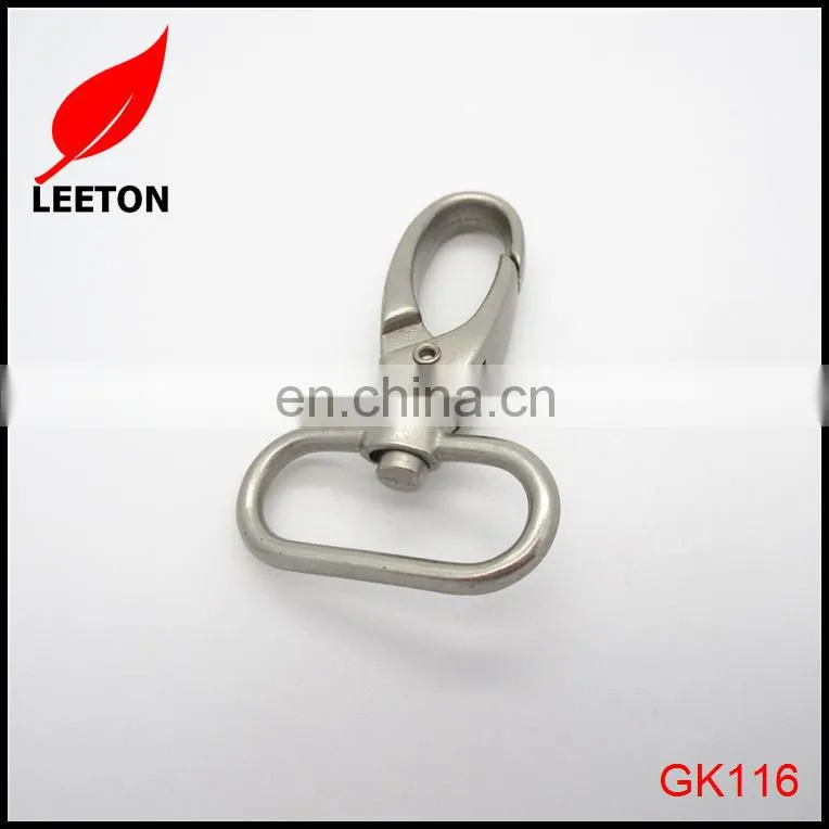 Factory supply zinc alloy matte nickle bag snap hook