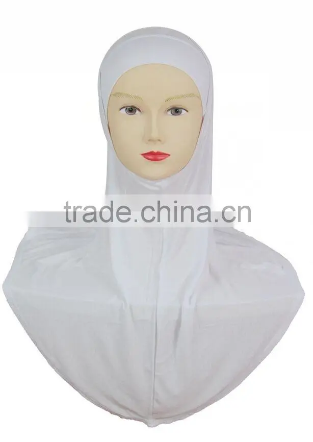 Newest high quality ISLAMIC HIJAB al amira 2pcs solid color softy mercerized cotton MUSLIM HIJAB