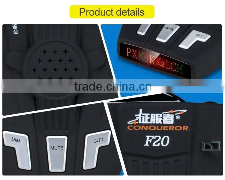 Auto Car Speed Radar Detector 360 Degree Cobra Radar Detector Laser Detection Voice Safety Alert GPS