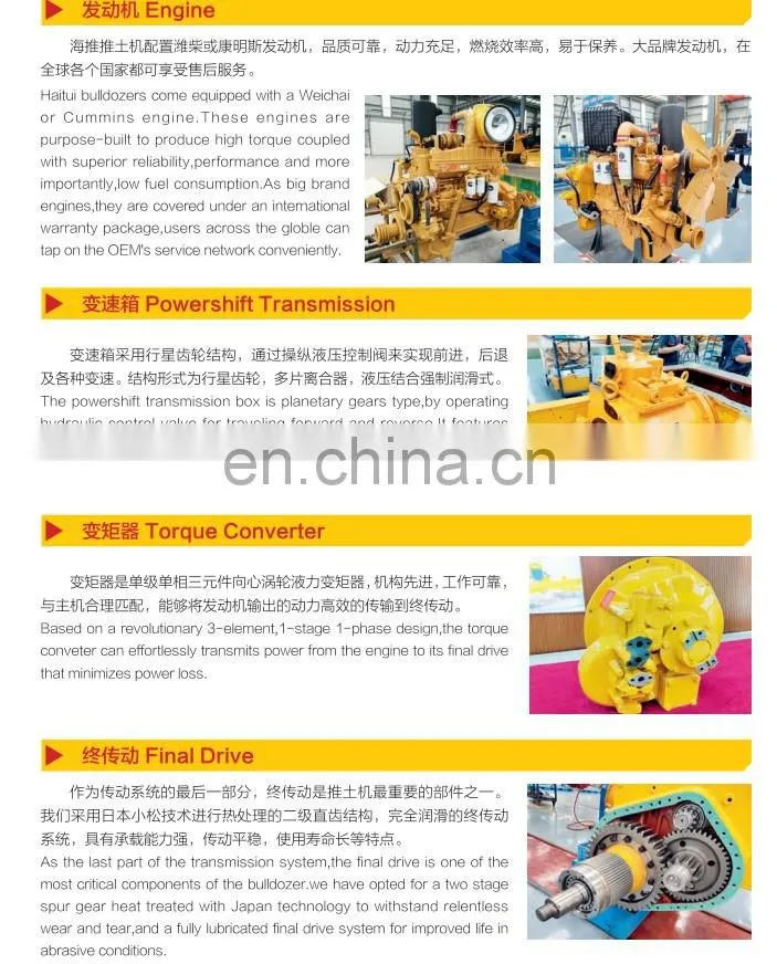 HAITUI 37000kg 560mm width track bulldozer HD32