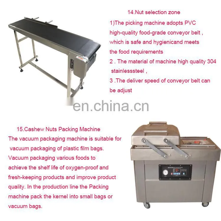 Automatic Chickpea cashew nut plant dehulling shelling processing machine
