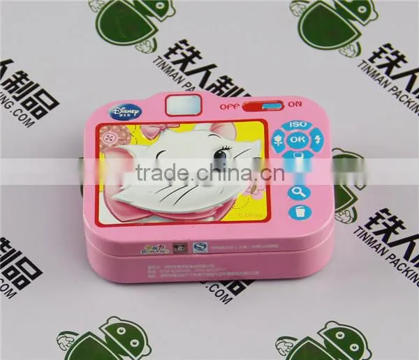 Tinplate CMYK Gift box tin case 3D shape for Party and holiday