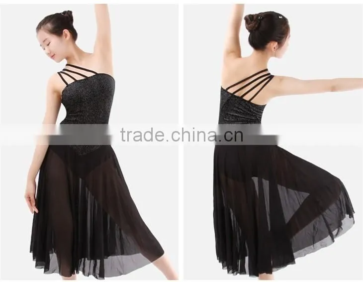 2016 Latest Fashionable Shiny Top Girls Long Latin Dance Performance Dress