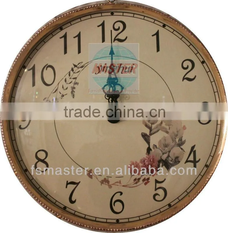 British vintage style home decoration wall mounted clock