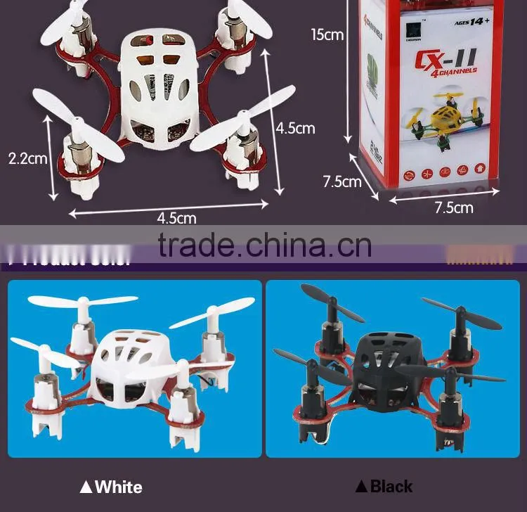 CX-11drone 4 channel with 6 Axis gyro mini drone with 3D stunt function world smallest drone