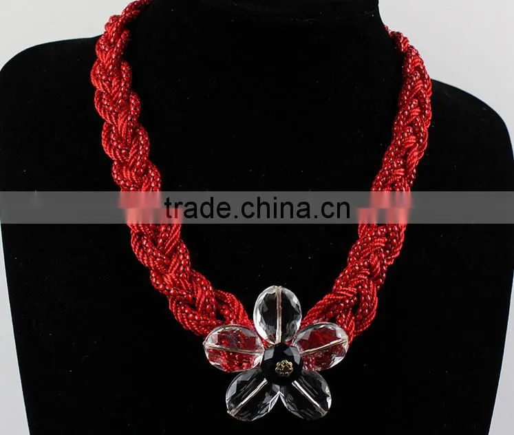 2015 Fashion Latesr design Jewelry Chain Necklace Thick Flower Necklace