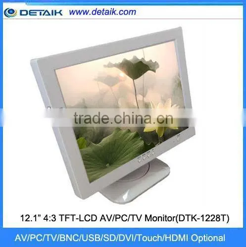 DTK-1228T 12.1 inch 4:3 TFT LCD 3 in 1 AV / PC / TV monitor