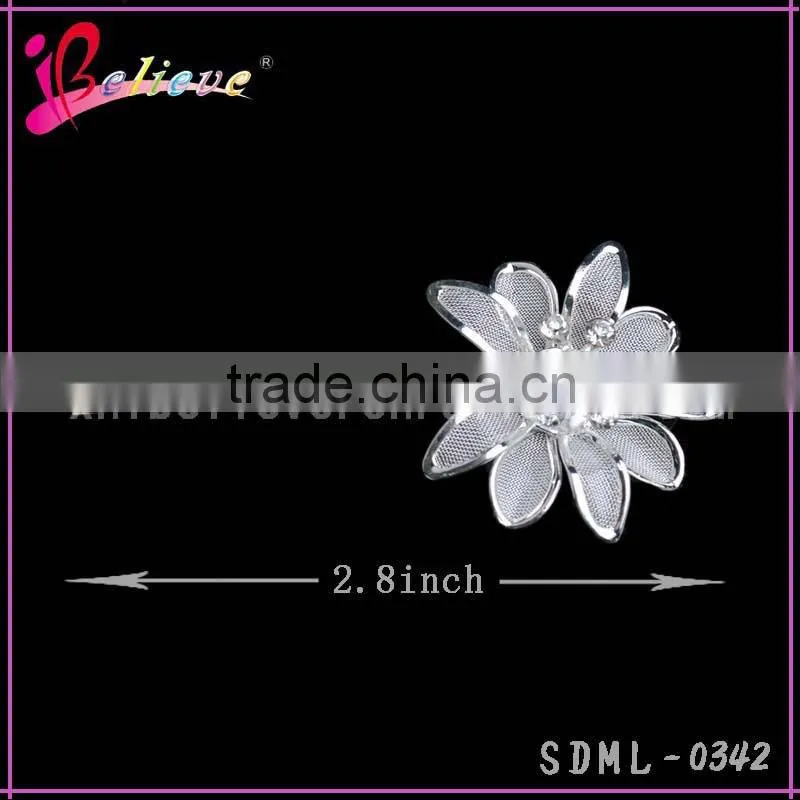 Factory wholesale hair pins, silver flower fancy hair pins,kids hairpins accessories