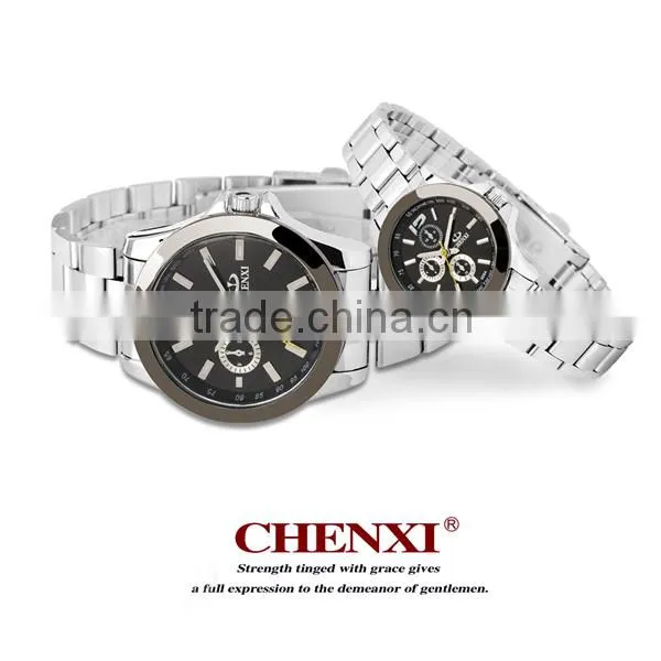 Most Popular Trendy Style Stainless Steel Case Back Watch Large Wrist OEM Black Silver Quartz Custom Watch Man