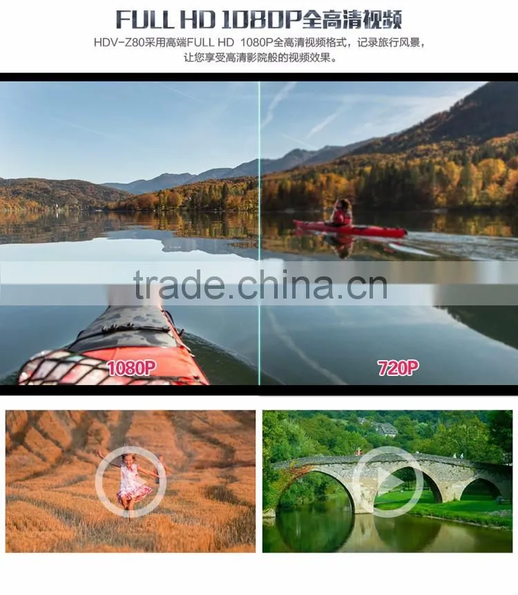HDVZ80 1920*1080p full hd digital video camera with 3.0'' touch display digital camera