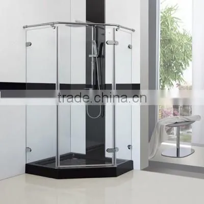 New Arrival Fancy Glass Shower Enclosure with Marble Trim