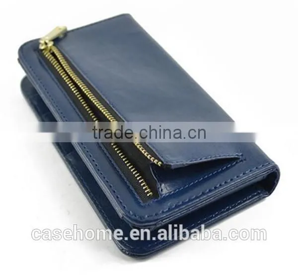 Blue PU Leather Wallet Case for LG Optimus G Pro 2 , Mobile Phone Case for Samsung Galaxy S7