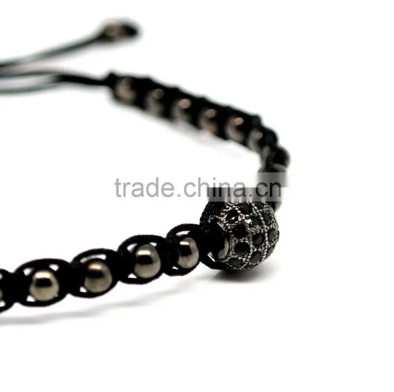 2016 newest fashion beaded wrap ball bracelets, stainless steel jewelry