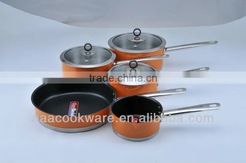 Transparent high-temperature painting stainless steel kitchenware sets