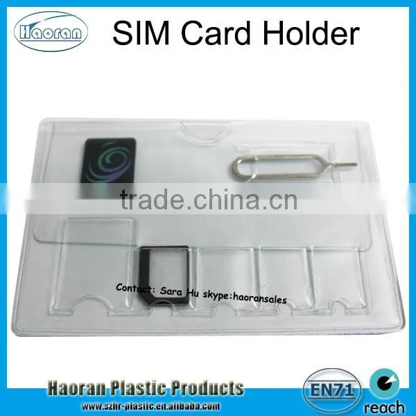 Plastic nano sim card holder wallet