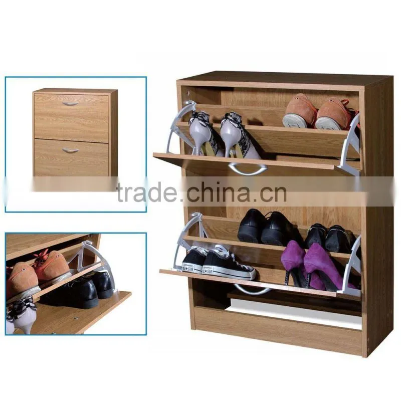 Corner Space saving modern tall high gloss shoe cabinet