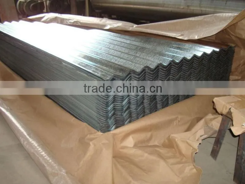 Corrugated zinc plating sheet