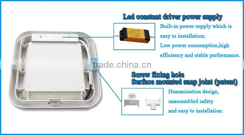 2015 high square flat led drop ceiling light panels