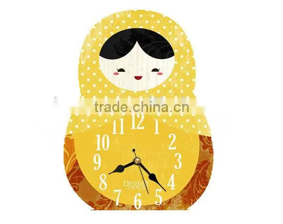 New design tumbler style wooden wall clock for home deco