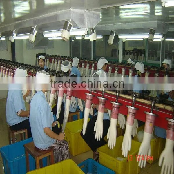 5.5G disposable, protective and safety, powder latex exam glove for food check and medical