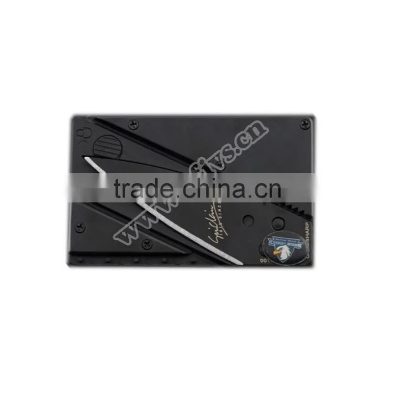 Stainless Steel credit card knife for camping equipment