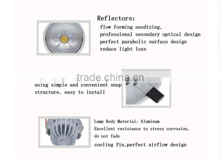 IP65 Waterproof 130LM/W 9W Focos LED Downlight