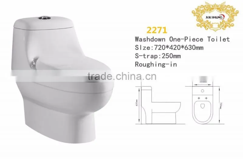 Washdown one piece water closet ceramic toilet sets