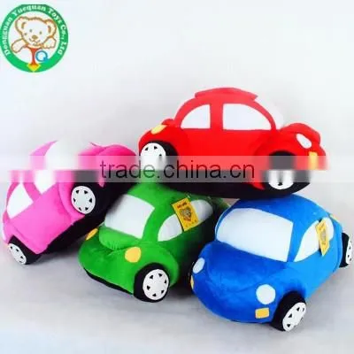 Small stuffed plush toy car soft baby toys