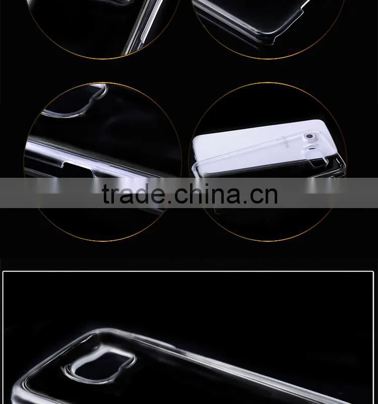 No Bubble and smooth surface transparent gel PC case for Samsung for Samsung S6 edge