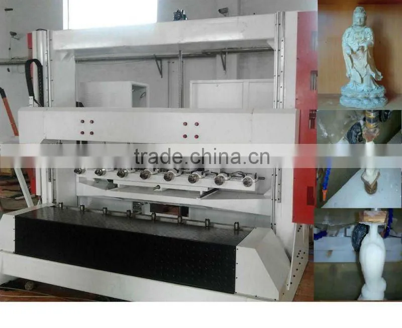 mini cnc round wood router machine /2.2kw spindle/stepper motors/Original Ncstudio controller