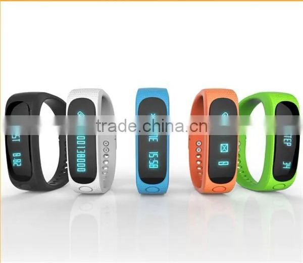 2015 Newest Factory Price High Quality Waterproof Smart Bluetooth Sport Bracelet E02