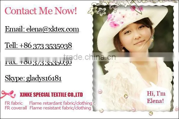Modacrylic fabric with permanent Fire Retardant for Protective Clothing
