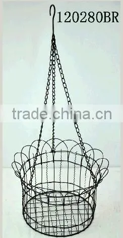 French style metal plant hanging baskets wholesale