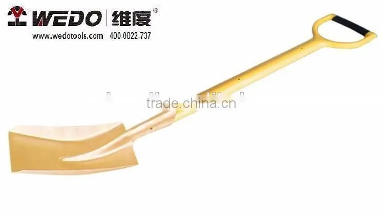 high quality non sparking square shovels, fiberglass handle, spark free, spark resistant, explosion-proof, ATEX approved