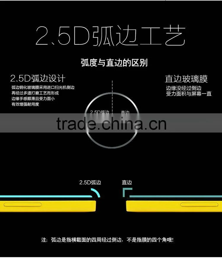 Color Tempered Glass Screen Protector For Lenove K4 Tempered Laminated Glass Film
