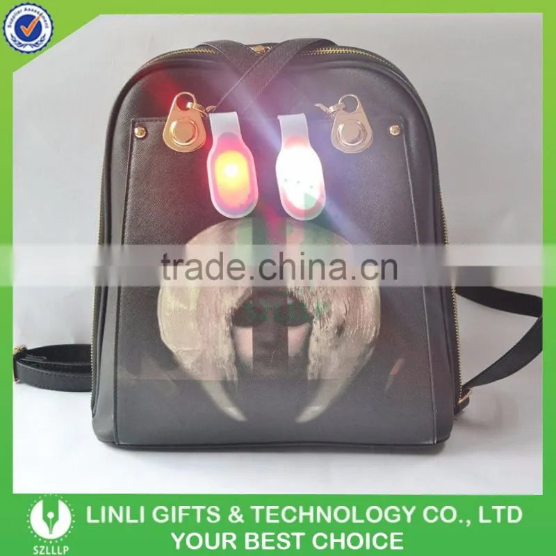 Promotional Gift Magnetic Silicone Portable Blinking LED Clip Light