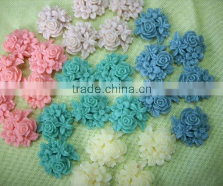 flat back resin cameo, flat back resin flower, flat back resin cabochon, flat back resin flwoer cabochon