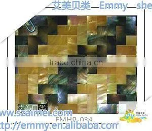 Mixed design mother of pearl shell mosaic wall tile wall panel