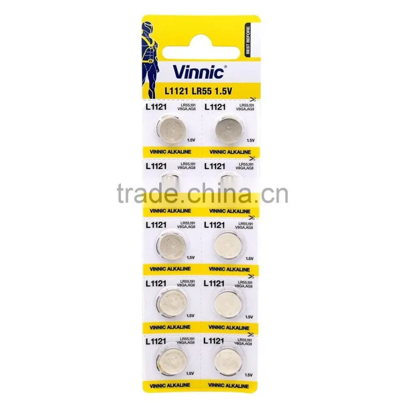 L1121 lr55 watch battery ag8 Primary Button Cell