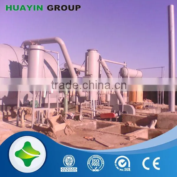 No smoke and bad smell pollution waste tire machine with capacity of 10 tons/day