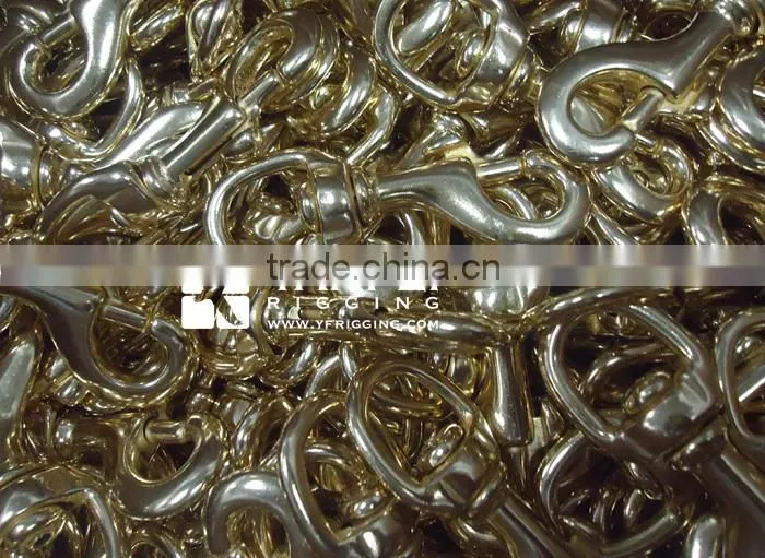 Solid Brass Swivel Eye Bolt Snap Hook