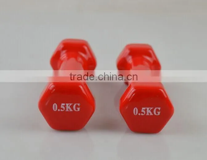 1.5kg 2kg 5kg 10kg color women pvc vinyl dipped dumbbell