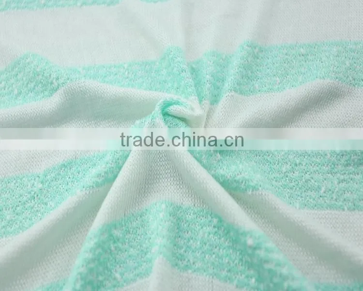Jiufan Textile Knitting Rayon Polyester Hacci Loose Knit Yarn Dyed Fabric For Sweater