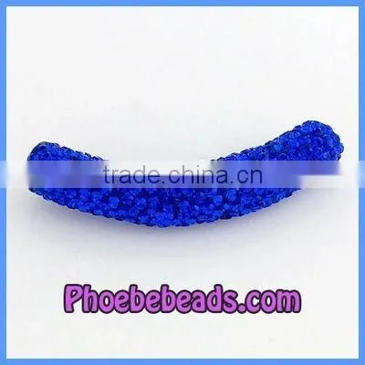 Wholesale Black Pave Bead Crystal Bar For Bracelet CTB-009